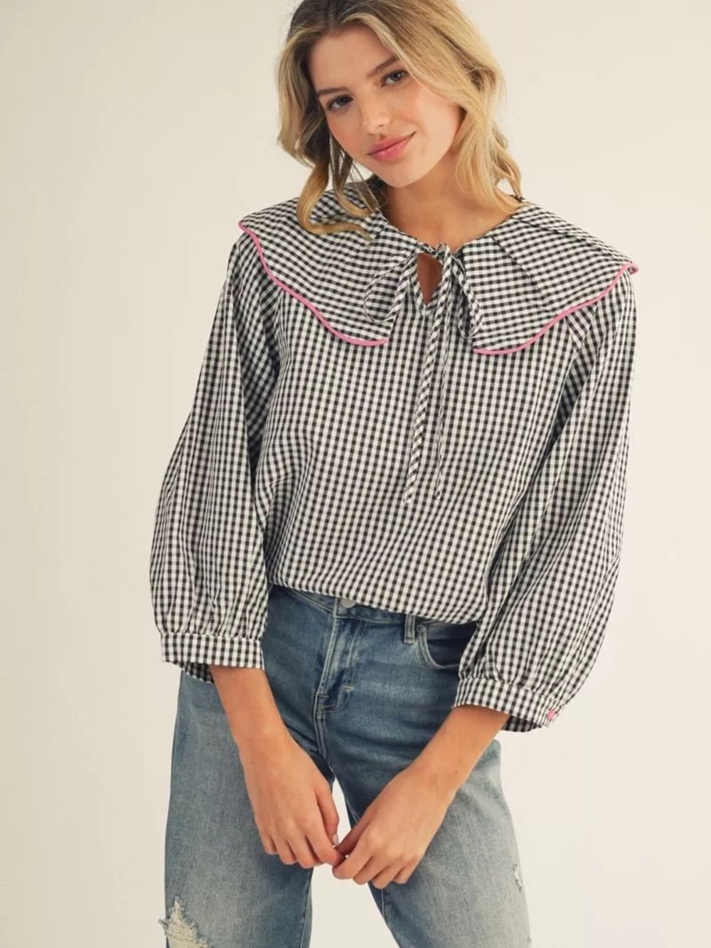 Jodifl Gingham Blouse